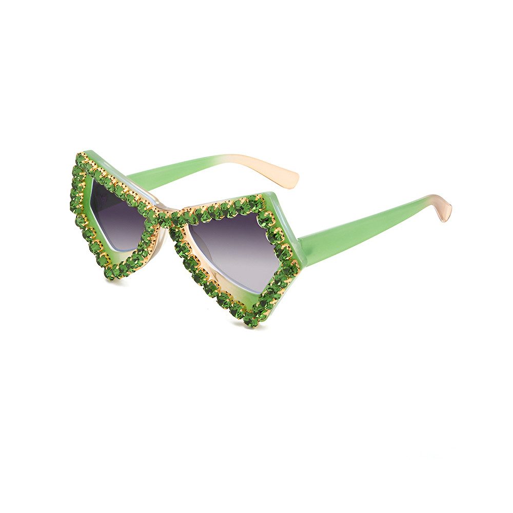 Sonnenbrille Faschingsbrille Glitzerrand UV Schutz
